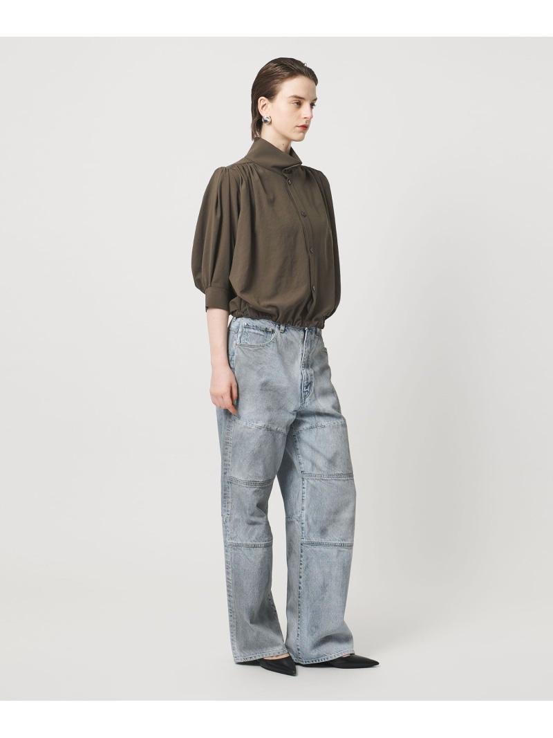 【SALE／40%OFF】＜ASTRAET＞ジョーゼット ギャザー スタンドカラーブラウス ASTRAET ユナイテッドアローズ トップス シャツ・ブラウス ホワイト【RBA_E】【送料無料】[ Fashion]｜UNITED ARROWS 14,684円
