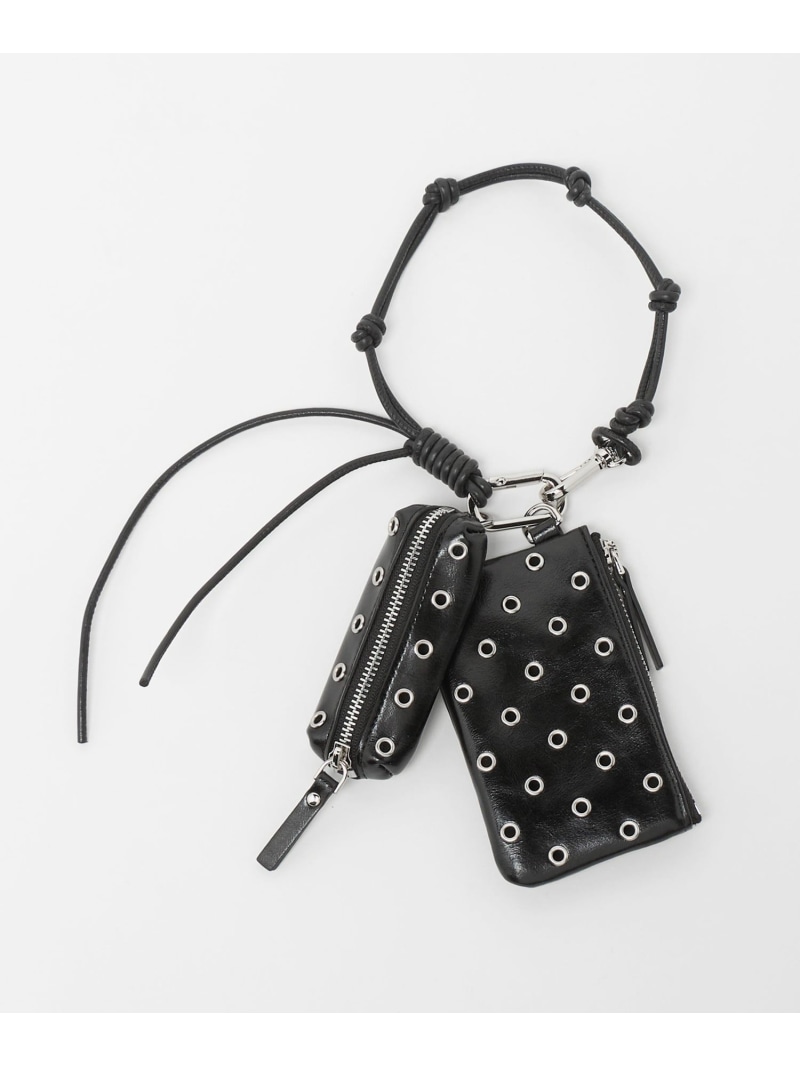 ＜OSOI＞KNOTTY POUCH KEY RING キーリング ポーチ OSOI ユナイテッドアローズ 財布・ポーチ・ケース ポーチ ブラック【送料無料】[ Fashion]