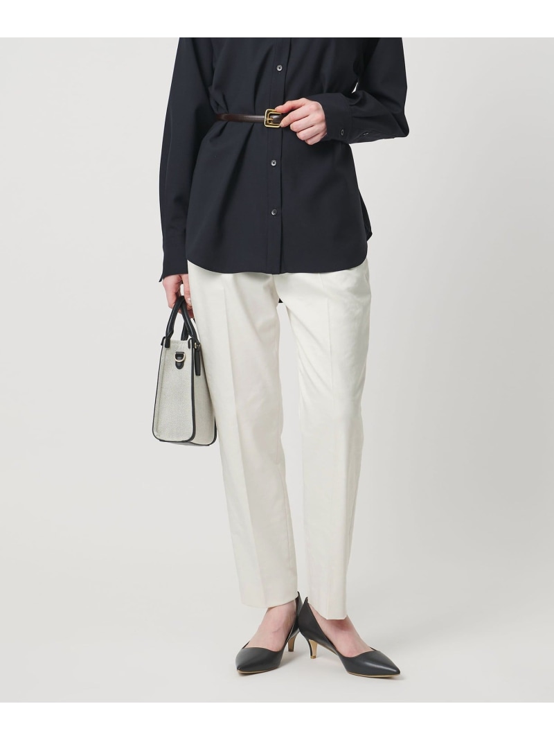 シャイニー スリム パンツ WHITE -ストレッチ ウォッシャブル- UNITED ARROWS ユナイテッドアローズ パンツ スラックス・ドレスパンツ ホワイト【送料無料】[ Fashion]｜UNITED ARROWS