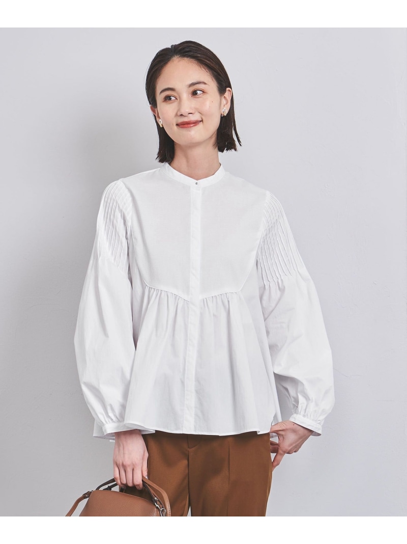 SALE／30%OFF】エンボス ピンタック ロングスリーブ ブラウス UNITED 