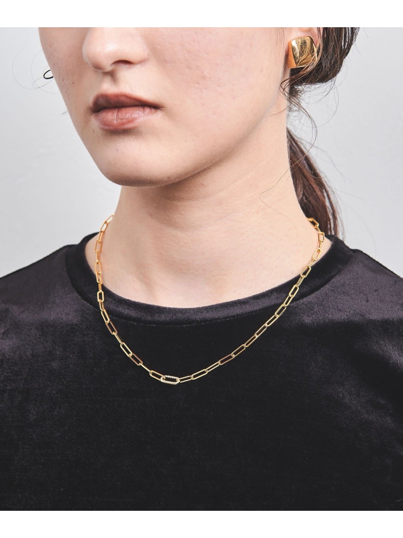 オーバルパヴェ チェーンネックレス UNITED ARROWS ユナイテッドアローズ アクセサリー・腕時計 ネックレス シルバー ゴールド【送料無料】[ Fashion]