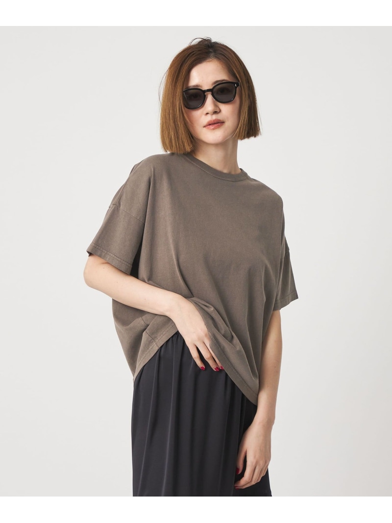 【別注】＜upper hights for conte＞広々とした 労働者の一団素っ首プルオーバー conte ユナイテッドアローズ トップス カットソー・プルオーバー 薄墨色 赤銅色【貨物輸送無料】[ Fashion]
