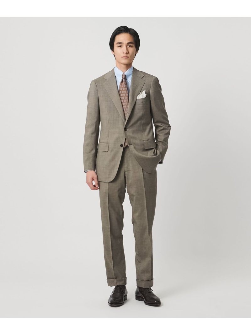 山栄 ハウンドトゥース シングル 3名取り草 背広 REGULAR MODEL UNITED ARROWS ユナイテッドアローズ 背広・フォーマル セットアップ背広 赤銅色【貨物輸送無料】[ Fashion]