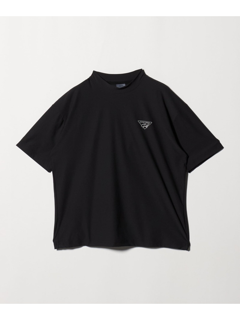 メンズ エンボス モックネック シャツ 吸水速乾 UV UNITED ARROWS GOLF ユナイテッドアローズ スポーツ・アウトドア用品 ゴルフグッズ ブラック ホワイト【送料無料】[ Fashion]｜UNITED ARROWS