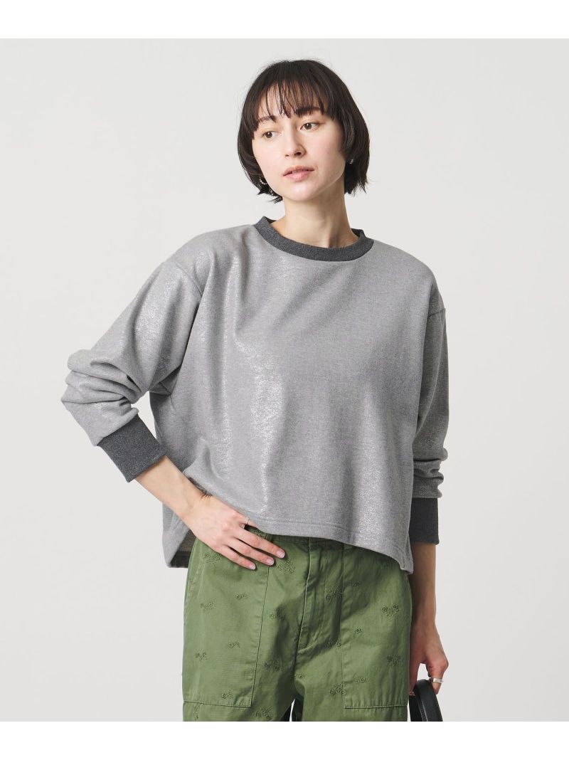 【SALE／30%OFF】フォイルプリント スウェット UNITED ARROWS ユナイテッドアローズ トップス スウェット・トレーナー シルバー ゴールド【RBA_E】【送料無料】[ Fashion] 10,973円