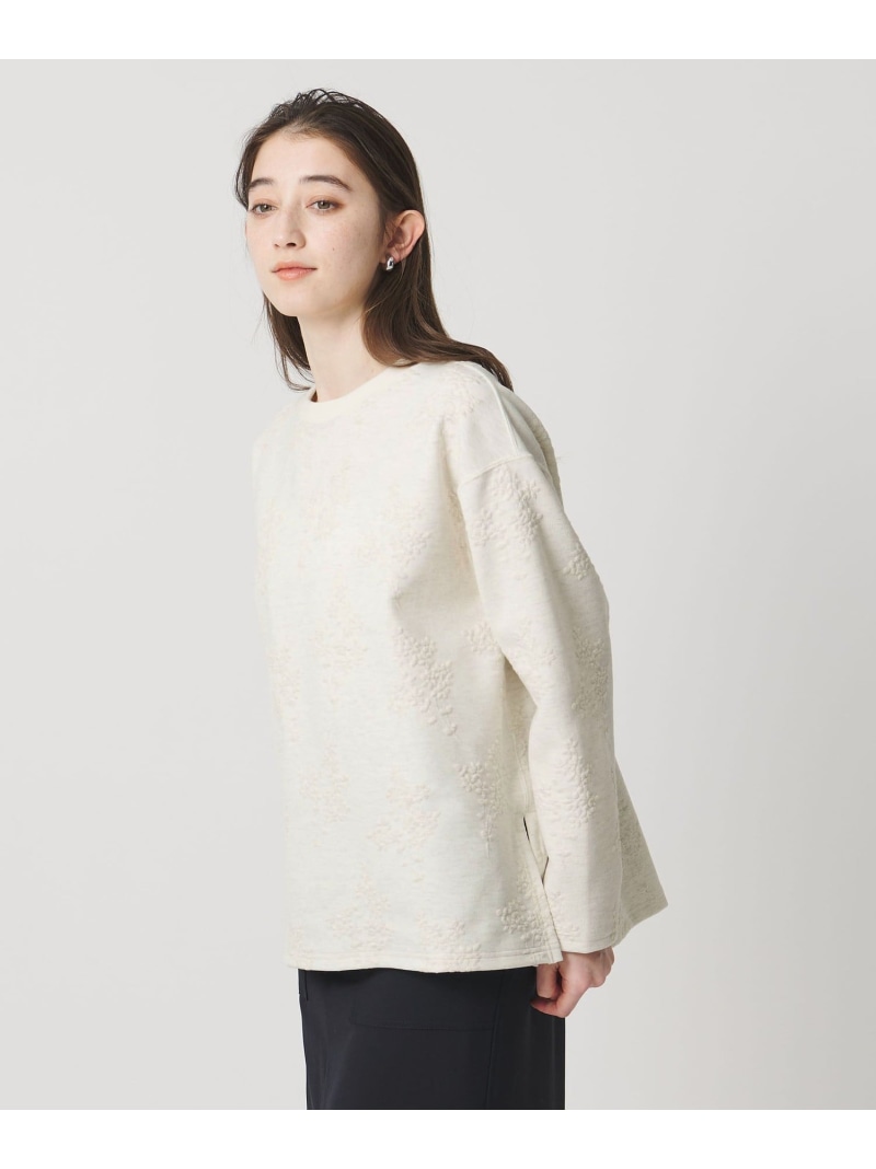 フラワー ジャガード スウェット UNITED ARROWS ユナイテッドアローズ トップス スウェット・トレーナー ホワイト グレー【送料無料】[ Fashion]