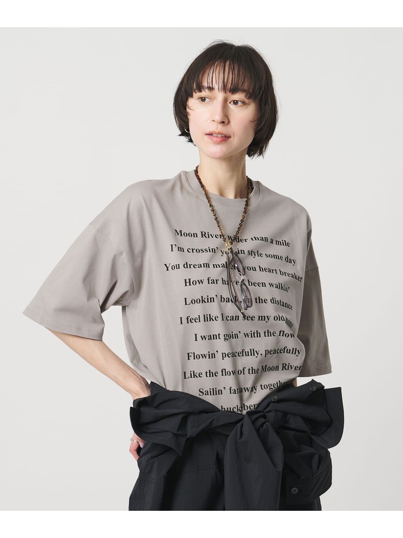 ＜SACRA＞メッセージ Tシャツ UNITED ARROWS ユナイテッドアローズ トップス カットソー・Tシャツ グレー ホワイト ブラック【送料無料】[ Fashion]
