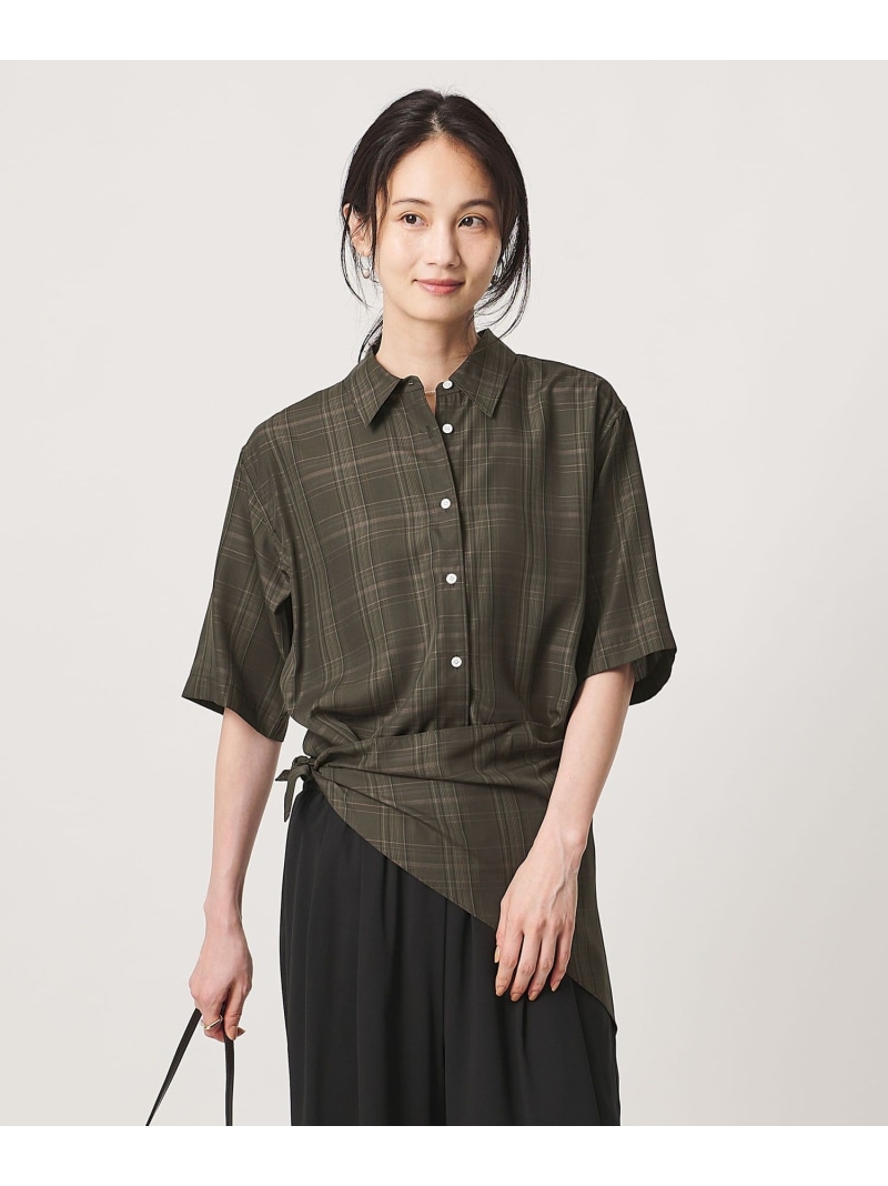 チェック スカーフ 5分袖 シャツ UNITED ARROWS ユナイテッドアローズ トップス シャツ・ブラウス【送料無料】[ Fashion]｜UNITED ARROWS