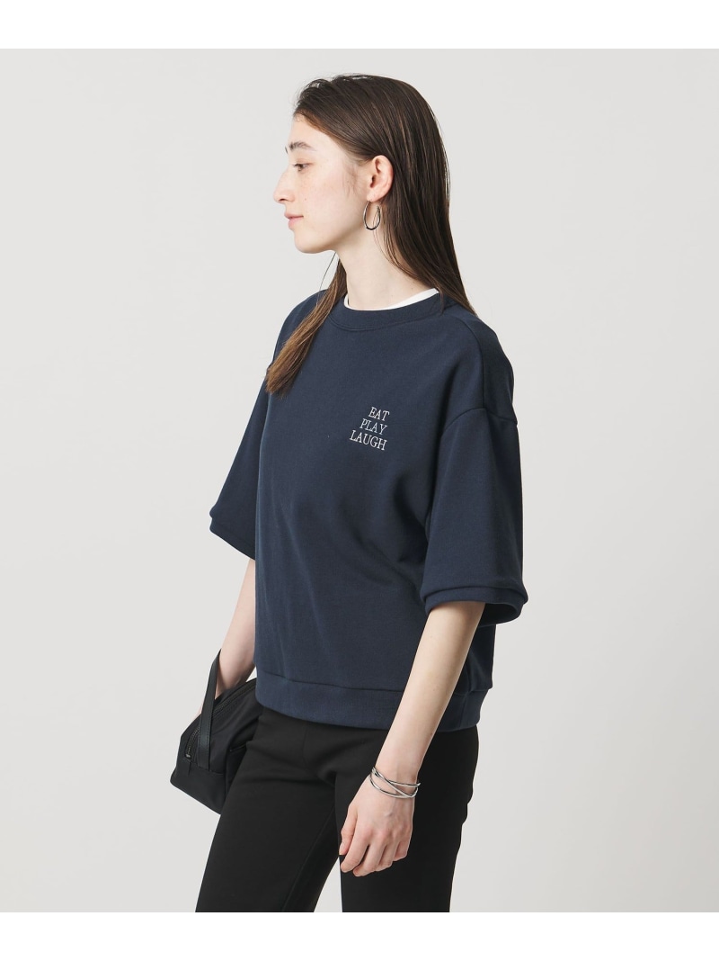 【別注】＜HANDTEX＞スウェット -3TIPS- UNITED ARROWS ユナイテッドアローズ トップス スウェット・トレーナー ネイビー ホワイト【送料無料】[ Fashion]