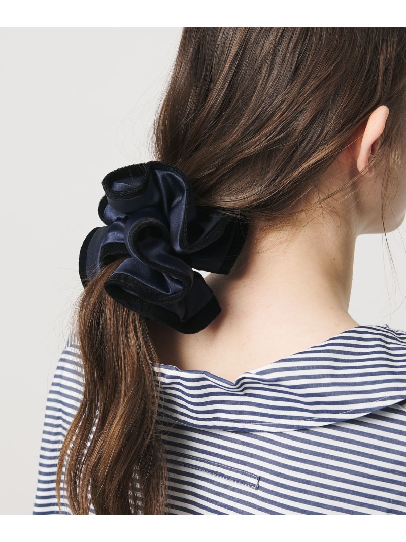 VVN トリム シュシュ UNITED ARROWS ユナイテッドアローズ ヘアアクセサリー ヘアゴム ブラック ネイビー【送料無料】[ Fashion]