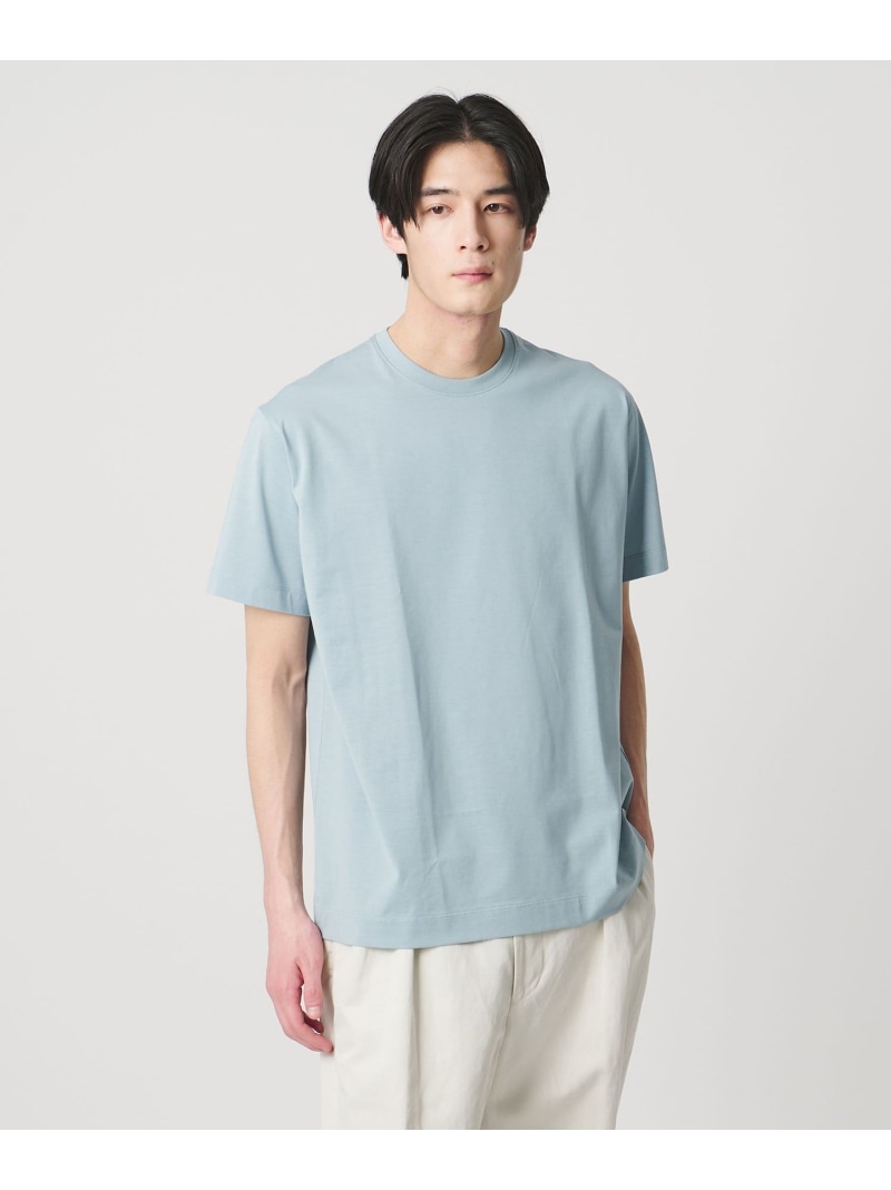 ALBINI アルビニ シルケット テンジク Tシャツ 抗菌防臭 UNITED ARROWS ユナイテッドアローズ トップス カットソー・Tシャツ ホワイト ネイビー ブラック ブルー グレー ブラウン ピンク【送料無料】[ Fashion]