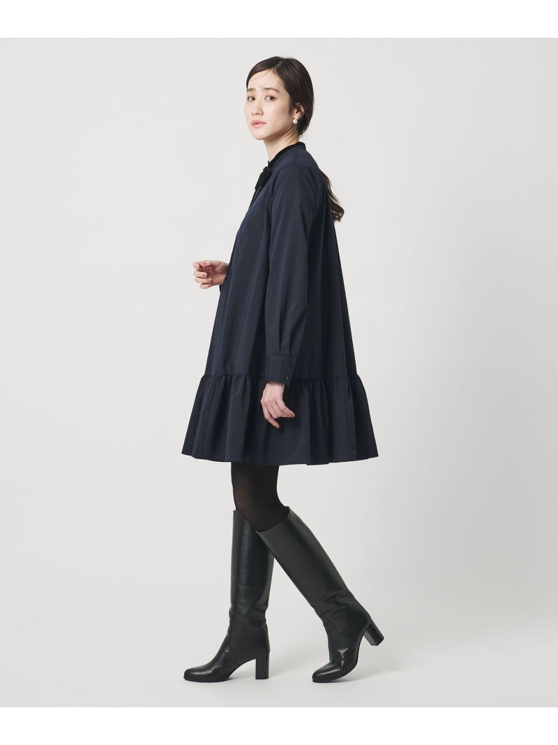【SALE／40%OFF】タフタ ギャザー ティアードワンピース -ウォッシャブル- UNITED ARROWS ユナイテッドアローズ ワンピース・ドレス ワンピース ブラック ネイビー【RBA_E】【送料無料】[ Fashion]｜UNITED ARROWS 17,056円