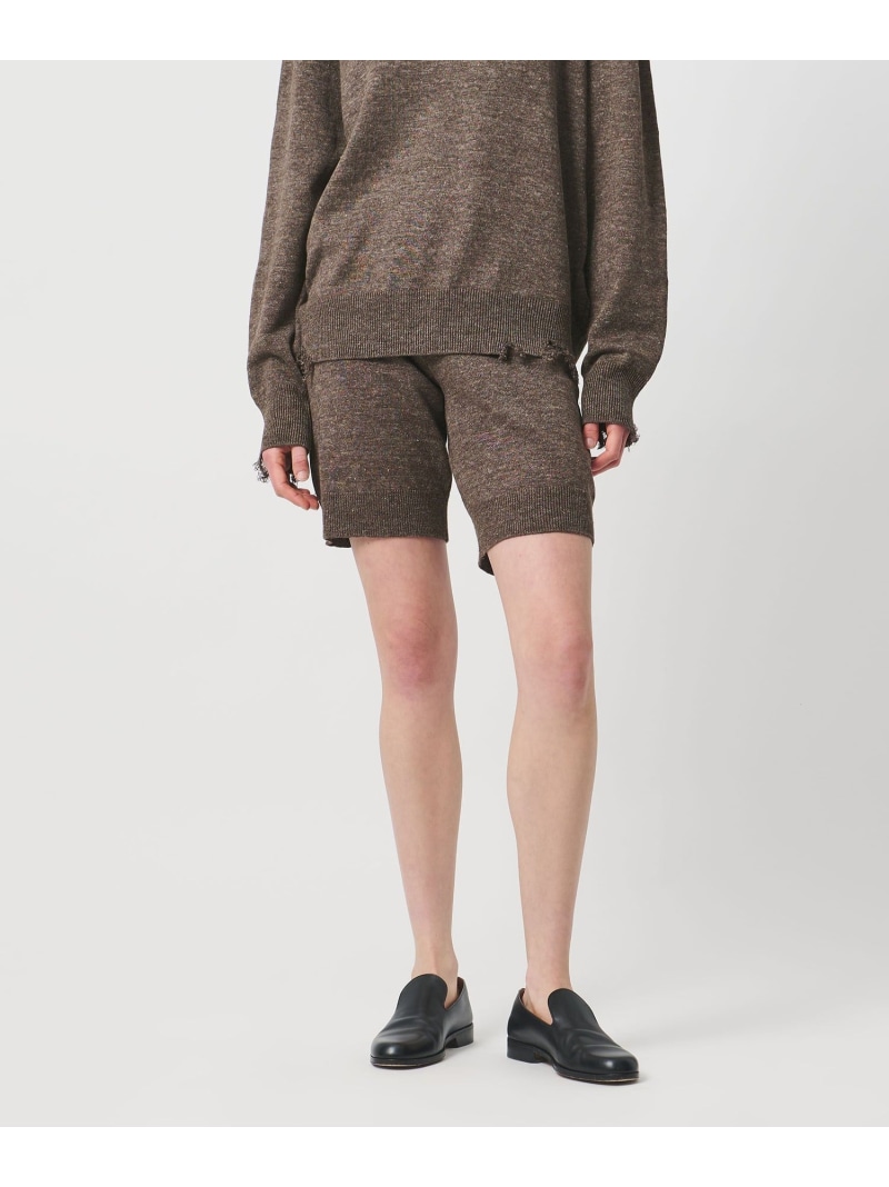 ＜LOEFF＞ニット ショート パンツ LOEFF ユナイテッドアローズ パンツ その他のパンツ グレー ブラウン【送料無料】[ Fashion]