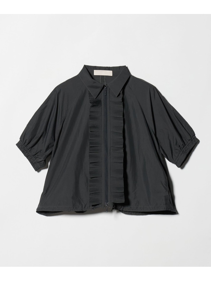 ＜Marilyn Moon＞シアー プリーツ ハーフ ブルゾン UNITED ARROWS ユナイテッドアローズ ジャケット・アウター ブルゾン・ジャンパー ブラック グレー【送料無料】[ Fashion]