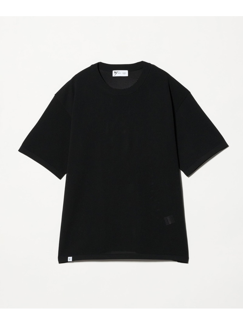 ＜NEUTRALWORKS.＞アカンサス/ メッシュTシャツ UNITED ARROWS ユナイテッドアローズ トップス カットソー・Tシャツ ブラック ホワイト【送料無料】[ Fashion]
