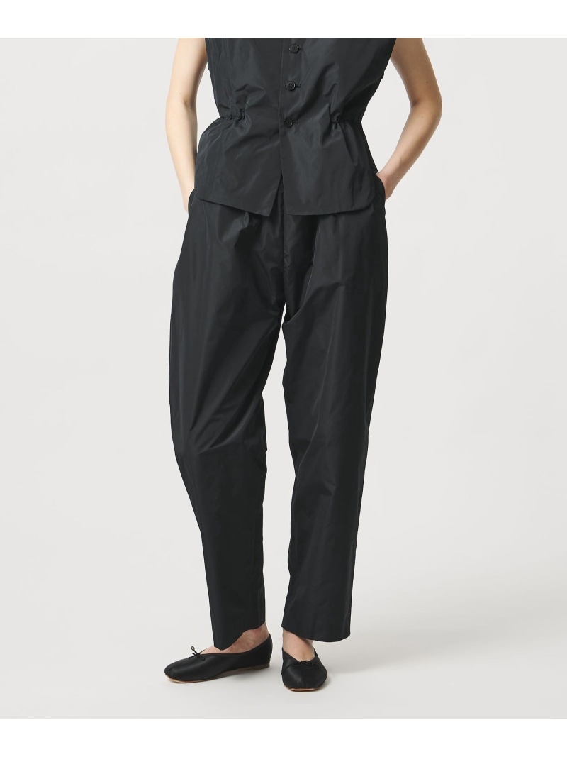＜LOEFF＞グロッシー タフタ クロップド パンツ LOEFF ユナイテッドアローズ パンツ その他のパンツ ブラック ブラウン【送料無料】[ Fashion]