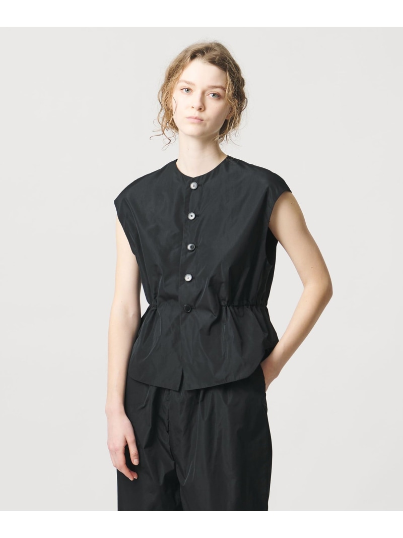＜LOEFF＞グロッシー タフタ ベスト LOEFF ユナイテッドアローズ トップス ベスト・ジレ ブラウン ブラック【送料無料】[ Fashion]