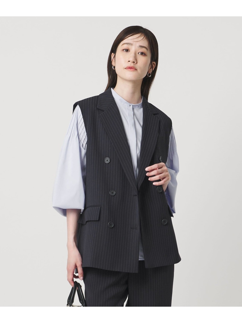 Drapy ピンストライプ テーラード ミドル ベスト UNITED ARROWS ユナイテッドアローズ トップス ベスト・ジレ【送料無料】[ Fashion]