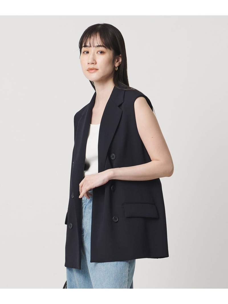 Drapy テーラード 真っただ中 限りない UNITED ARROWS ユナイテッドアローズ トップス 限りない・ジレ 黒いこと 米国海軍【貨物輸送無料】[ Fashion] ベスト・ジレ-トップス