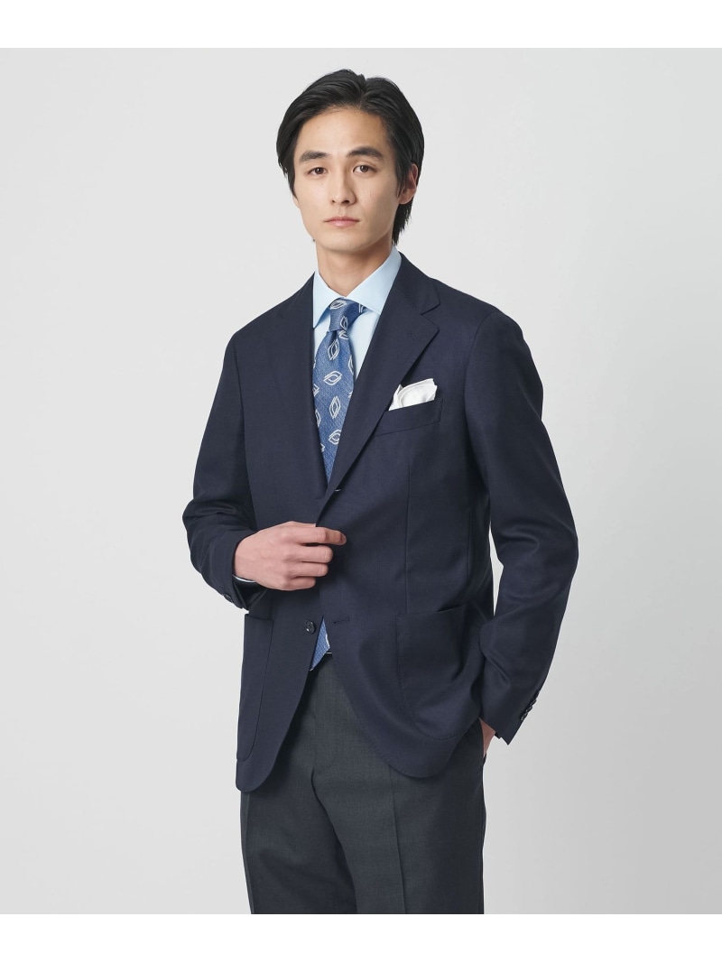 タスマニアウール メッシュ 3ボタン シングル ジャケット S-MODEL ヨコストレッチ UNITED ARROWS ユナイテッドアローズ ジャケット・アウター テーラードジャケット・ブレザー ネイビー【送料無料】[ Fashion]