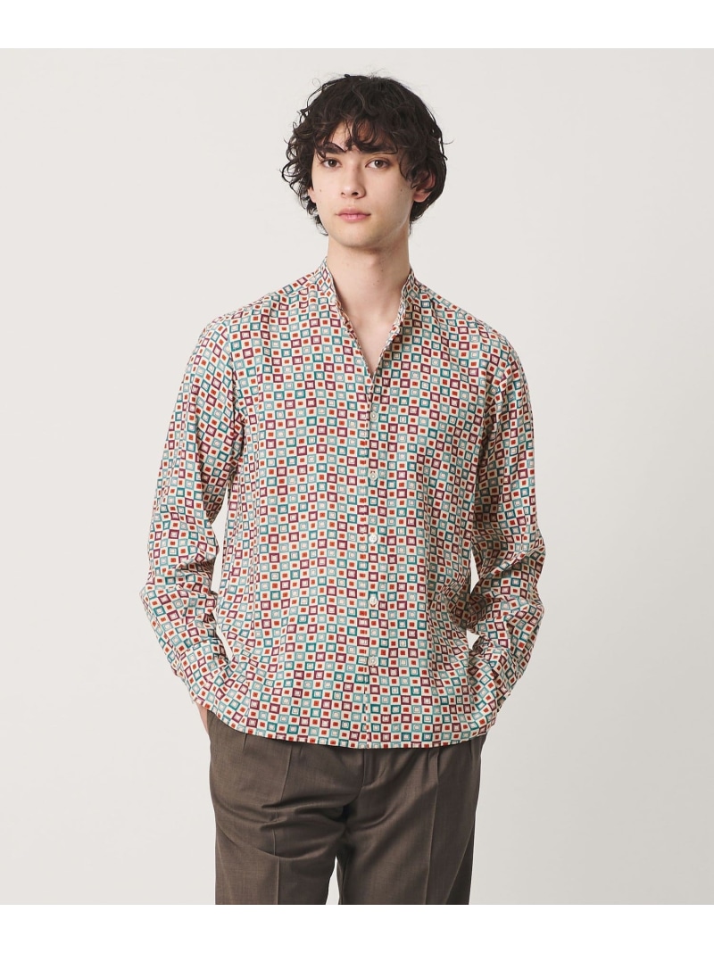 ジオメトリック プリント バンドカラーシャツ UNITED ARROWS ユナイテッドアローズ トップス シャツ・ブラウス【送料無料】[ Fashion]