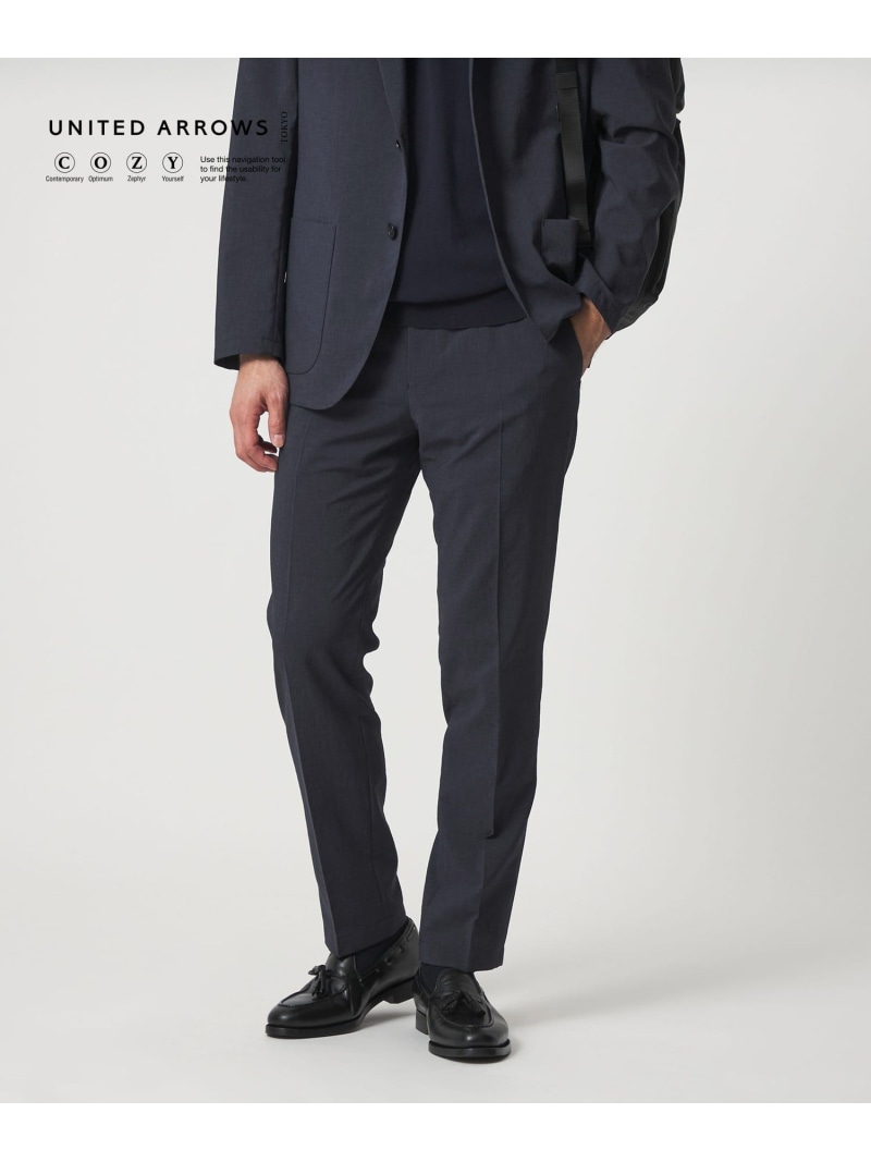 ポリエステル T\u0026T ノープリーツ パンツ UA COZY ウォッシャブル ヨコストレッチ UNITED ARROWS ユナイテッドアローズ パンツ スラックス・ドレスパンツ ネイビー ベージュ【送料無料】[ Fashion]