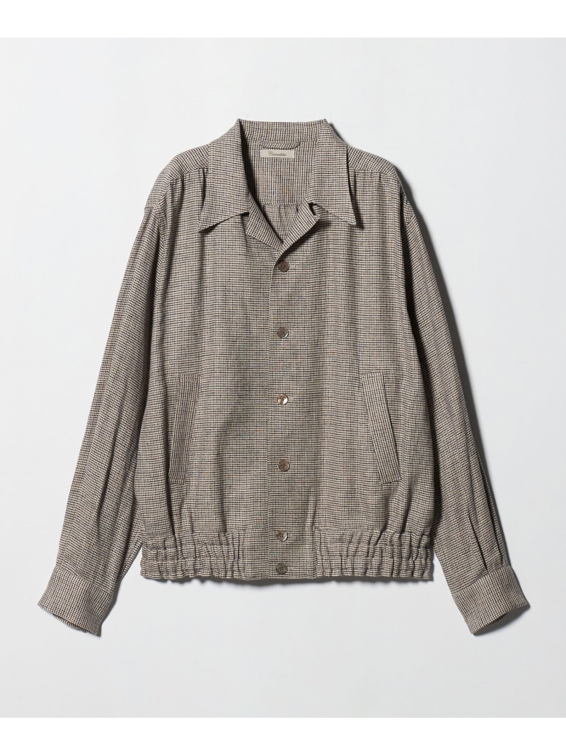 【SALE／40%OFF】＜Camoshita＞チェック シャツブルゾン UNITED ARROWS ユナイテッドアローズ トップス カットソー・Tシャツ ベージュ【RBA_E】【送料無料】[ Fashion]｜UNITED ARROWS