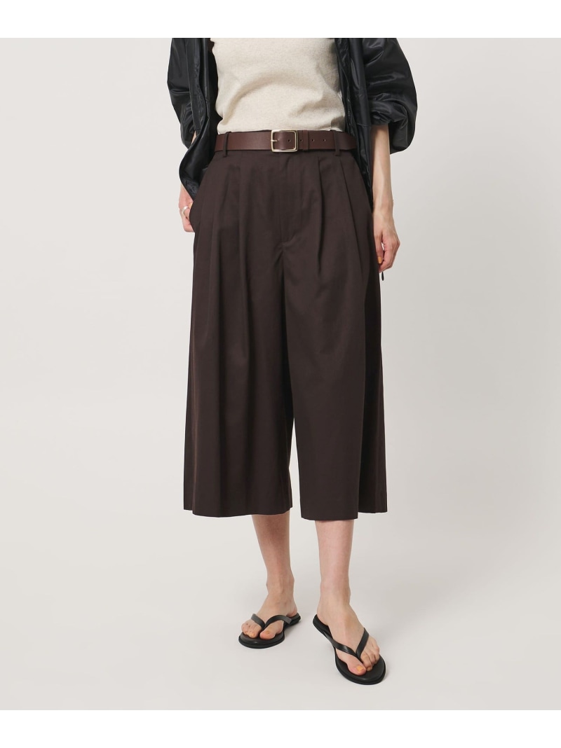 ギャバ クロップド パンツ UNITED ARROWS ユナイテッドアローズ パンツ キュロット ブラック ホワイト ブラウン【送料無料】[ Fashion]