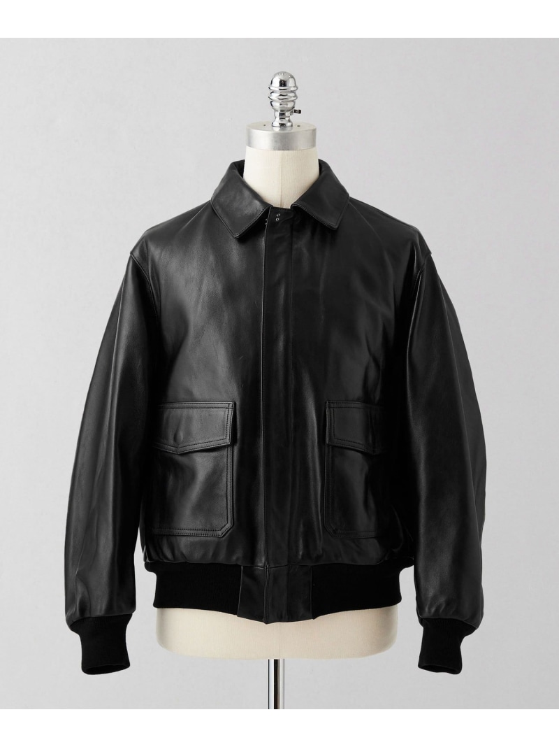 ＜LOEFF＞子ヒツジなめし革 航空上衣 UNISEX LOEFF ユナイテッドアローズ ジャケット・アウター 上衣・前掛け 緑であること 黒いこと 米国海軍【貨物輸送無料】[ Fashion]