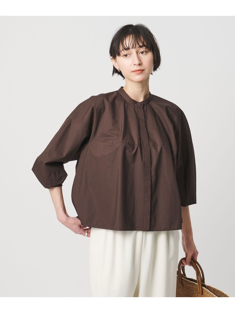 ボリュームフォルム シャツ UNITED ARROWS ユナイテッドアローズ トップス シャツ・ブラウス イエロー ブラウン ブルー【送料無料】[ Fashion]