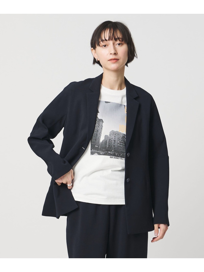 COMFY テーラードジャケット -防汚 UVカット ウォッシャブル- UNITED ARROWS ユナイテッドアローズ ジャケット・アウター テーラードジャケット・ブレザー ブラック ネイビー【送料無料】[ Fashion]