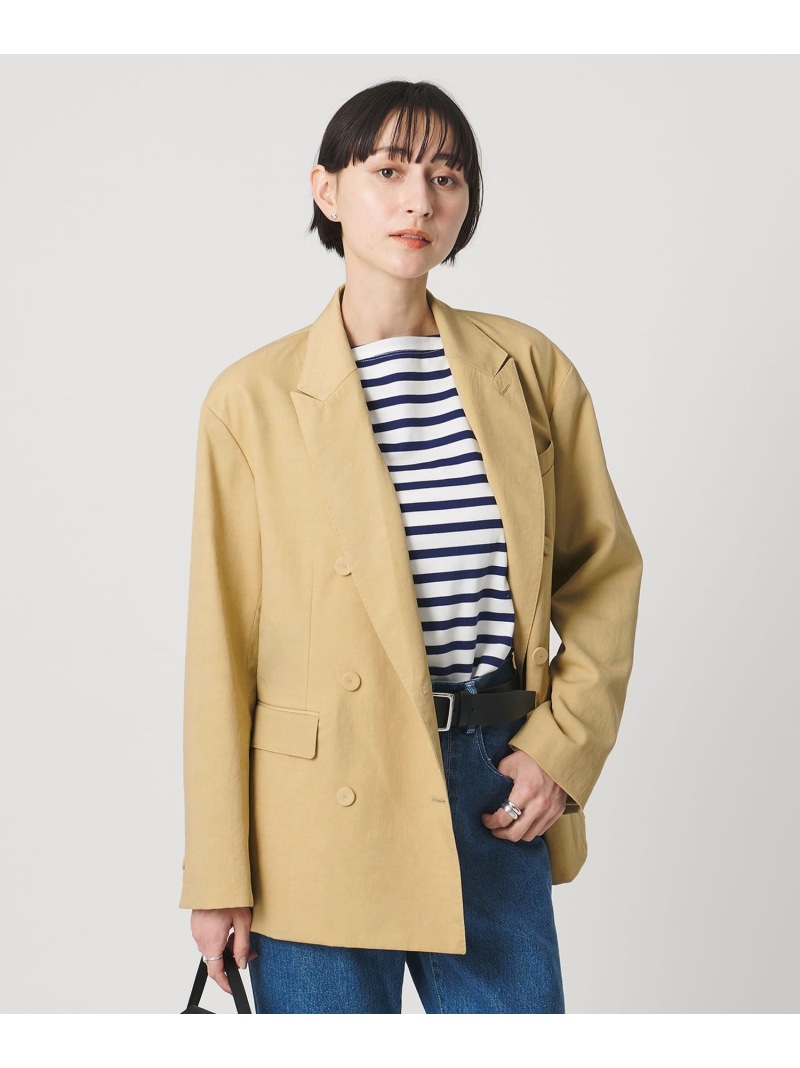 ビッグ影ぼうし 6名取り草 テーラードジャケット UNITED ARROWS ユナイテッドアローズ ジャケット・アウター テーラードジャケット・ブレザー 黒いこと ベージュ【貨物輸送無料】[ Fashion] コート・ジャケット-レディースファッション