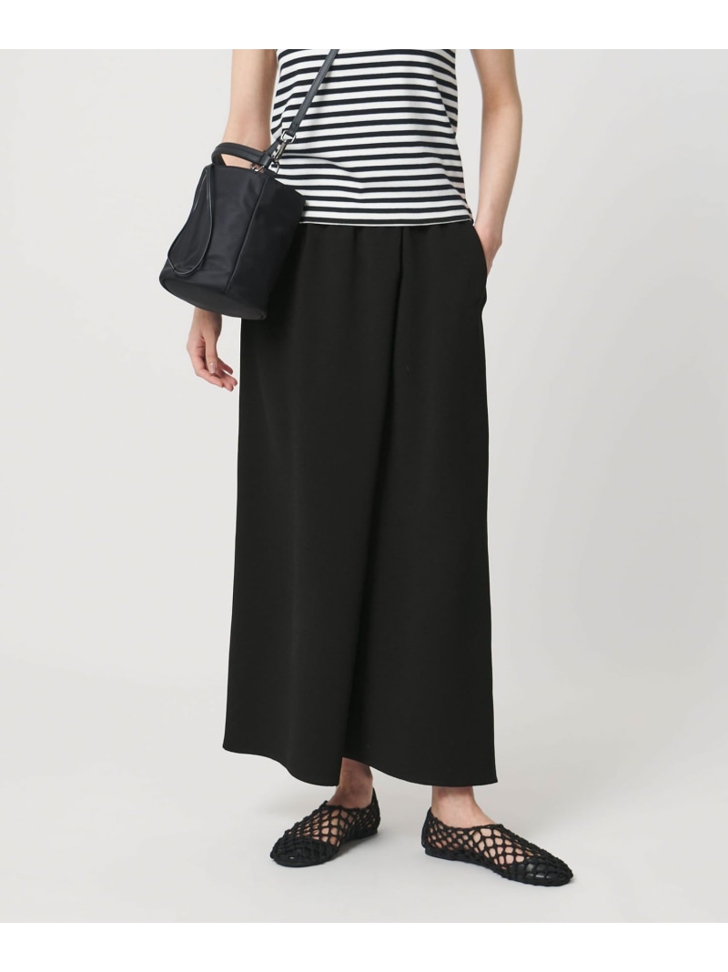 COMFY ラップ マキシスカート -防汚 UVカット ウォッシャブル- UNITED ARROWS ユナイテッドアローズ スカート ロング・マキシスカート ネイビー ブラック【送料無料】[ Fashion]