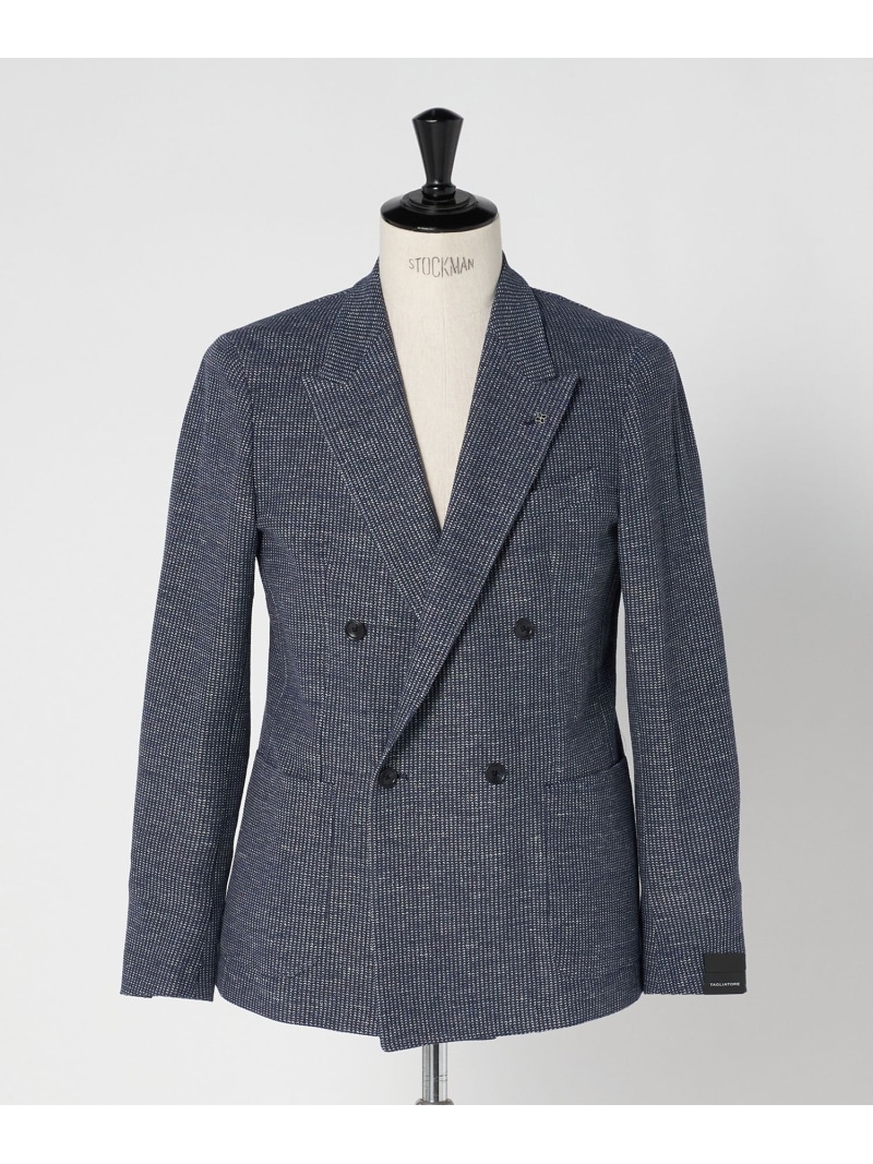 ＜TAGLIATORE＞ネイビー ドビー ダブル 4ボタン テーラード ジャケット UNITED ARROWS ユナイテッドアローズ ジャケット・アウター テーラードジャケット・ブレザー ネイビー【送料無料】[ Fashion]