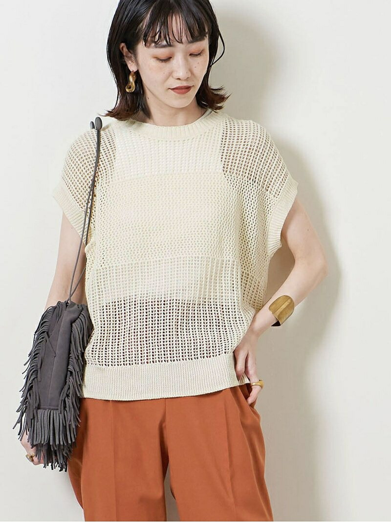 Uwsc C Li メッシュ フレンチスリーブ ニット United Arrows ユナイテッドアローズ ニット 半袖ニット ピンク ホワイト ブラウン 送料無料 Rakuten Fashion Stolenwillowfarm Com