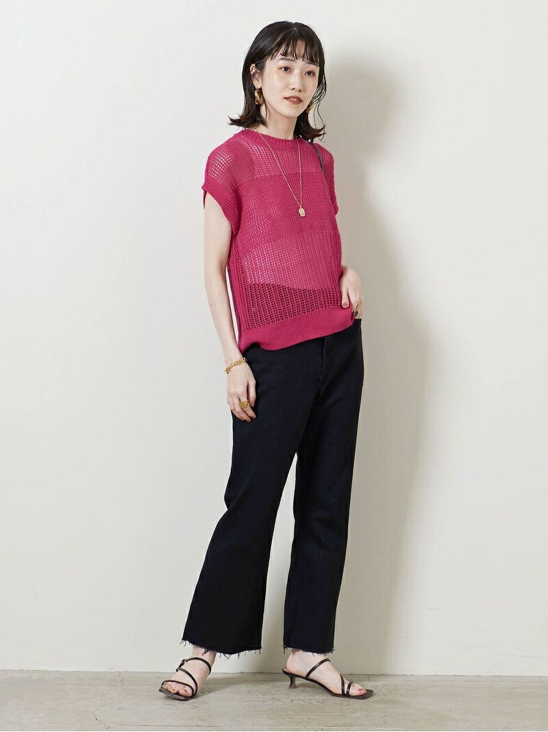 Uwsc C Li メッシュ フレンチスリーブ ニット United Arrows ユナイテッドアローズ ニット 半袖ニット ピンク ホワイト ブラウン 送料無料 Rakuten Fashion Stolenwillowfarm Com