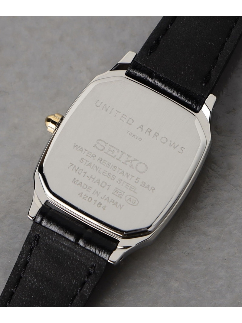 別注】＜SEIKO＞スクエア レザー 腕時計 UNITED ARROWS ユナイテッド