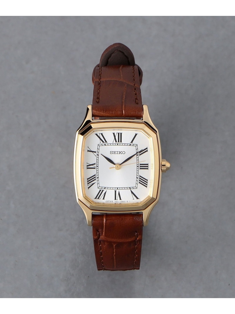 別注】＜SEIKO＞スクエア レザー 腕時計 UNITED ARROWS ユナイテッド