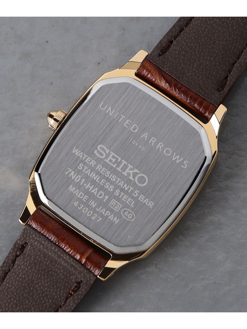別注】＜SEIKO＞スクエア レザー 腕時計 UNITED ARROWS ユナイテッド