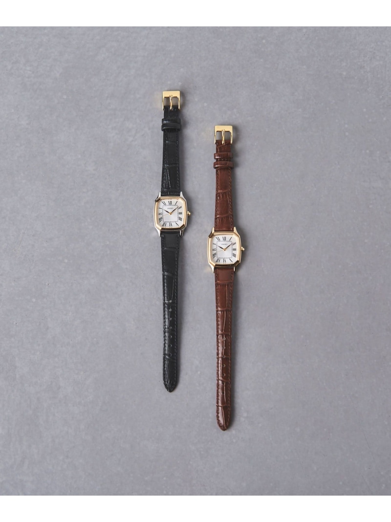 別注】＜SEIKO＞スクエア レザー 腕時計 UNITED ARROWS ユナイテッド