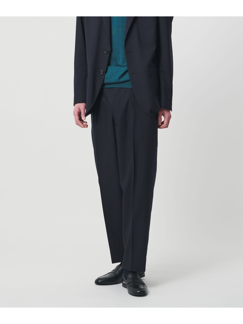 ＜SOVEREIGN＞トロピカル ウール 1プリーツ スラックス RELAX MODEL UNITED ARROWS ユナイテッドアローズ スーツ・フォーマル セットアップスーツ ネイビー【送料無料】[ Fashion]