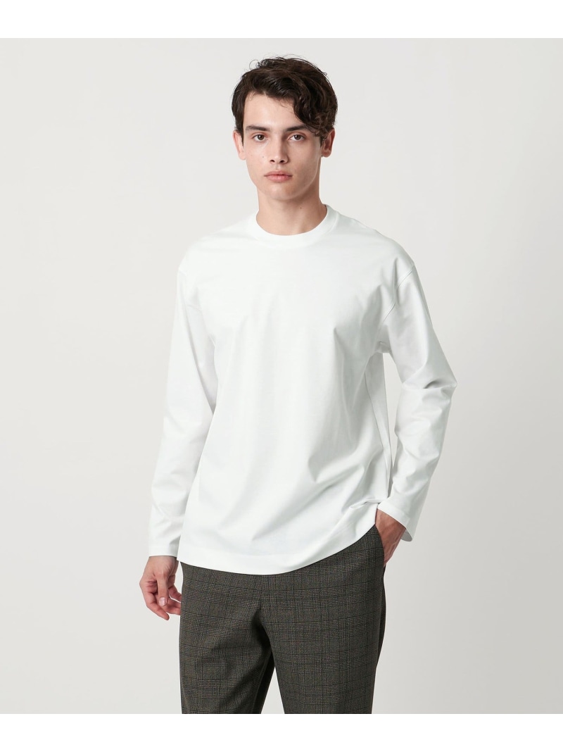 ポンチ ロングスリーブ Tシャツ デオドラント -抗菌防臭・接触冷感- UNITED ARROWS ユナイテッドアローズ トップス カットソー・Tシャツ ホワイト ブラック【送料無料】[ Fashion]