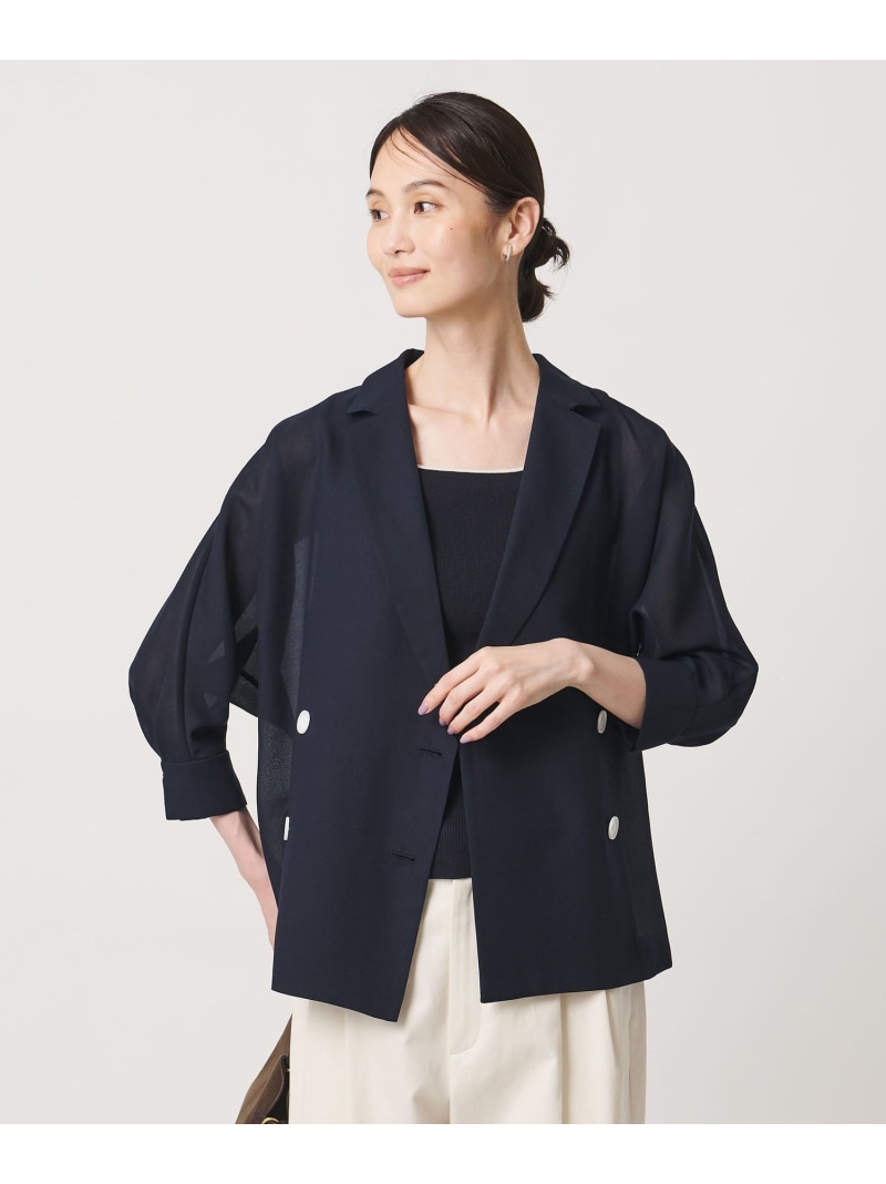 シアー 弗マン トップ 上衣 -ウォッシャブル- UNITED ARROWS ユナイテッドアローズ ジャケット・アウター テーラードジャケット・ブレザー 米国海軍 ベージュ【貨物輸送無料】[ Fashion]