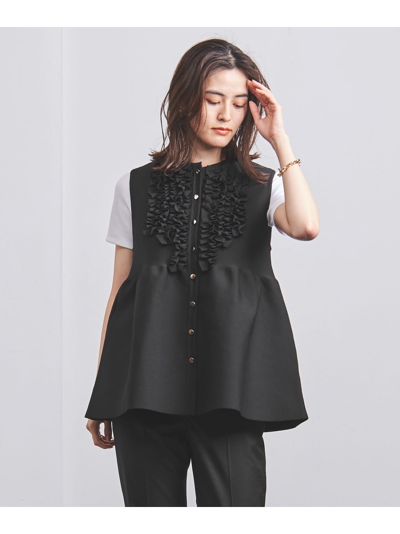 ユナイテッドアローズ P ミニフリル ニットベスト P ミニフリル ニットベスト UNITED ARROWS ユナイテッドアローズ