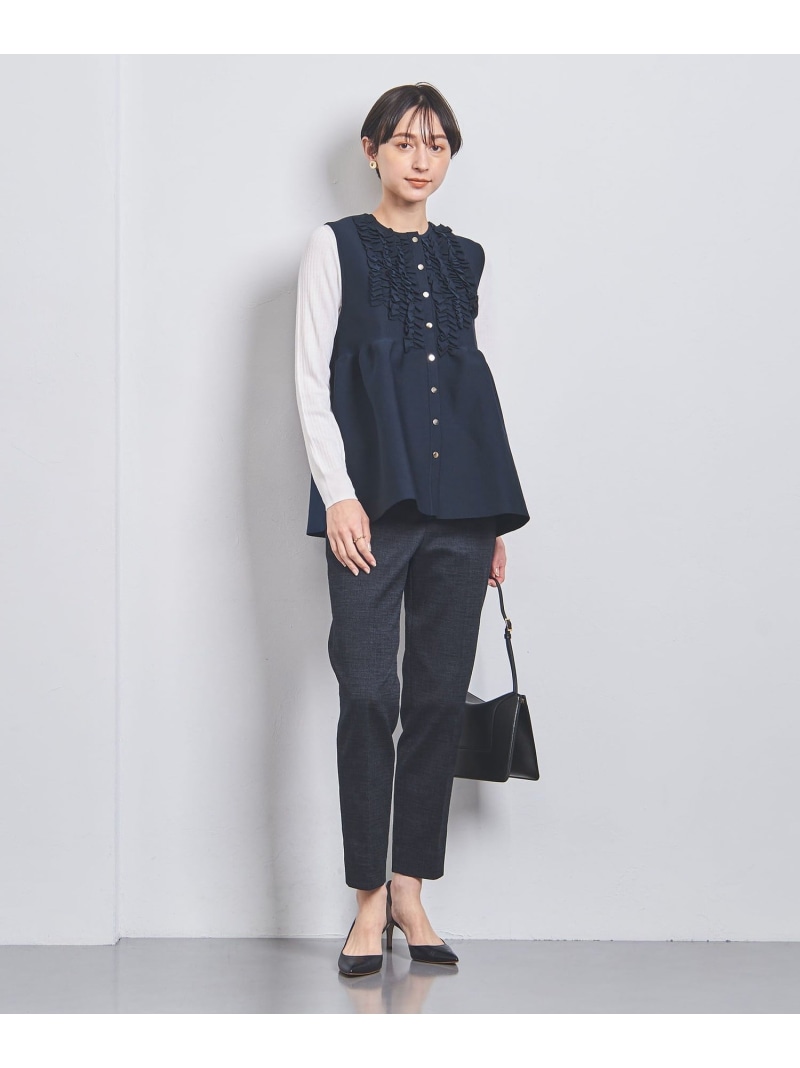 ユナイテッドアローズ ミニフリル ニットベスト P ミニフリル ニットベスト UNITED ARROWS ユナイテッドアローズ