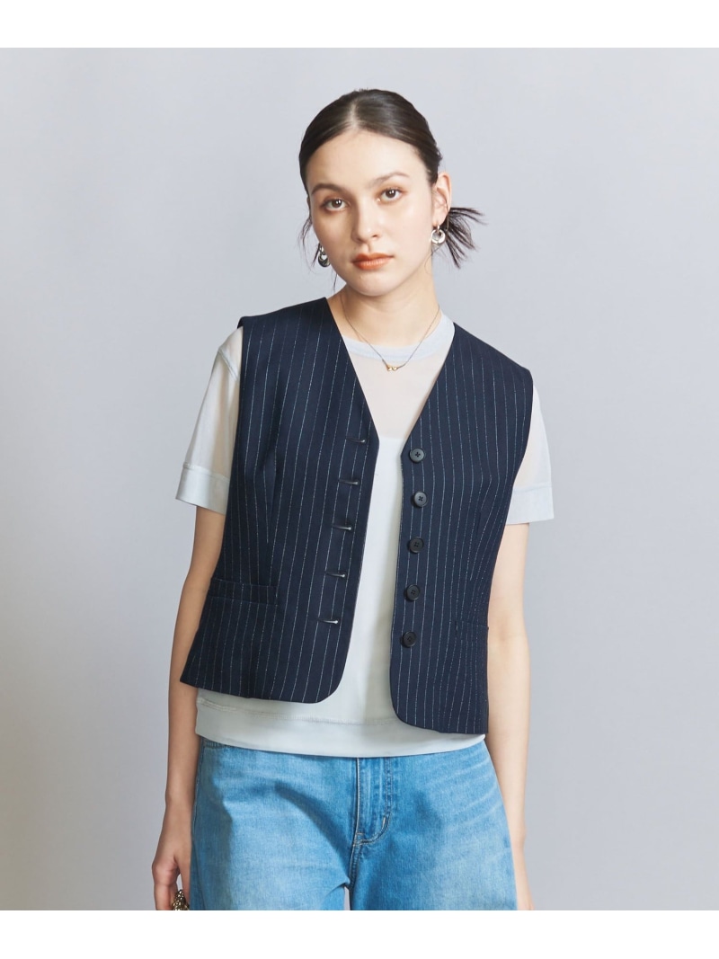 コットンナイロンスラブ ギャザーフレア ベスト 楽天市場】【SALE／70%OFF】コットンナイロンスラブ ギャザーフレア ベスト  BEAUTY&YOUTH UNITED ARROWS ユナイテッドアローズ アウトレット トップス ベスト・ジレ ブルー ネイビー  ホワイト【RBA_E】[Rakuten Fashion ... 新品　未使用コットンナイロンスラブ ギャザーフレア ベスト