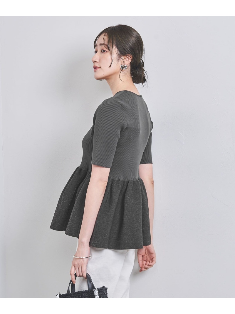 【楽天市場】【SALE／80%OFF】ペプラム ショートスリーブ ニット UNITED ARROWS ユナイテッドアローズ アウトレット ...