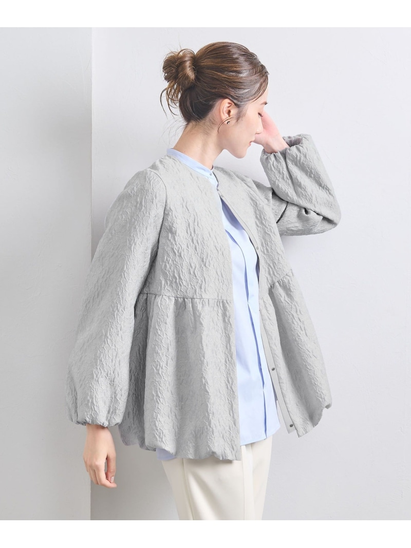 ⭐︎ユナイテッドアローズ　ジャガードボリュームスリーブジャケット ⭐︎ユナイテッドアローズ ジャガードボリュームスリーブジャケット