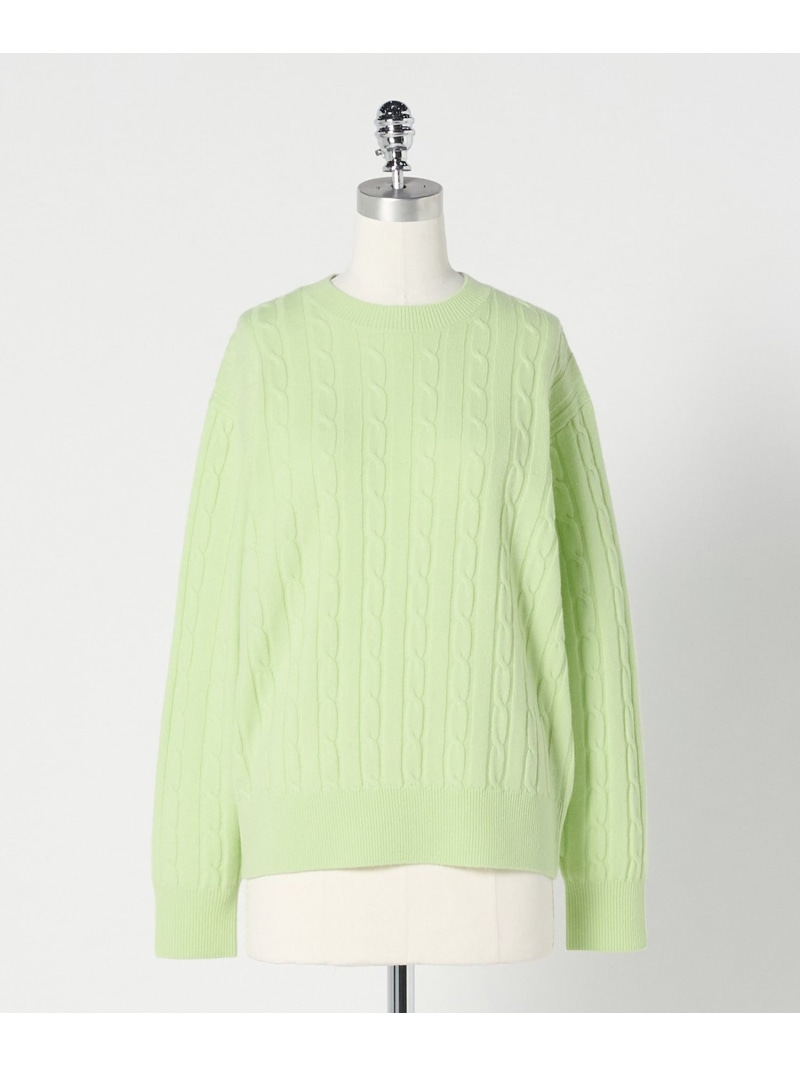 ＜LOEFF＞カシミヤ ケーブル ニット LOEFF ユナイテッドアローズ アウトレット トップス ニット グレー パープル【送料無料】[ Fashion]｜UNITED ARROWS LTD. OUTLET