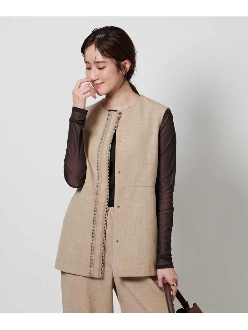 【SALE／40%OFF】Spiree Asami ベスト UNITED ARROWS ユナイテッドアローズ アウトレット トップス ベスト・ジレ グレー ホワイト【RBA_E】【送料無料】[ Fashion]